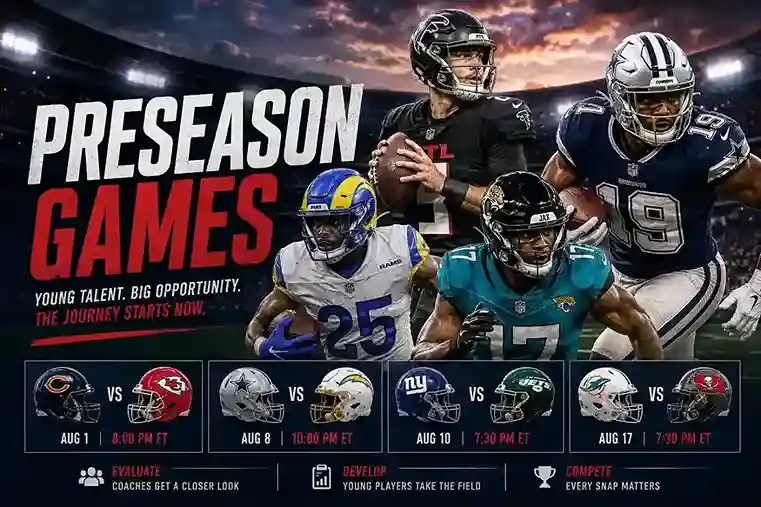 NFL preseason 2026 schedule and kickoff dates